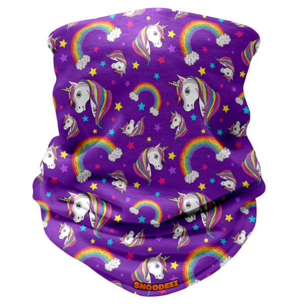 Girls Unicorn and Rainbow Multifunctional Snood scarf hat
