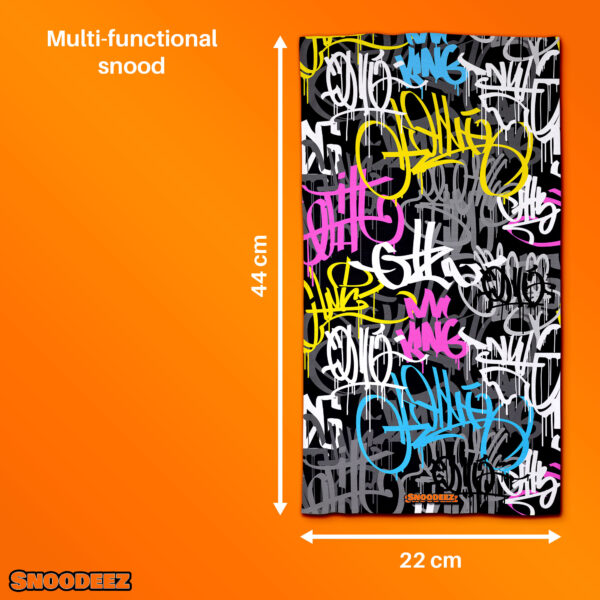 Kids Grafiti Tag Spray Pattern Multifunctional Snood